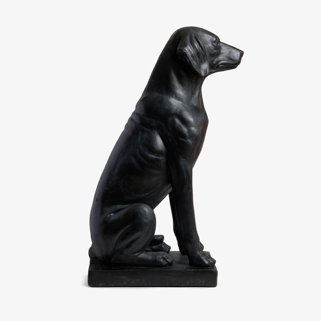 Dog Statue (Black, 70cm) Side View