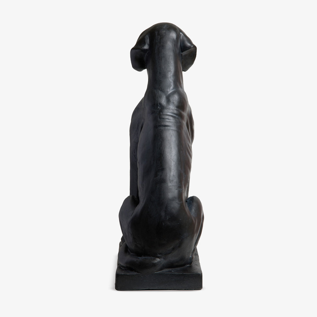 Dog Statue (Black, 70cm) Back View