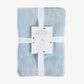 Double Hemstitch Napkins Light Blue (Set of 4) Front View