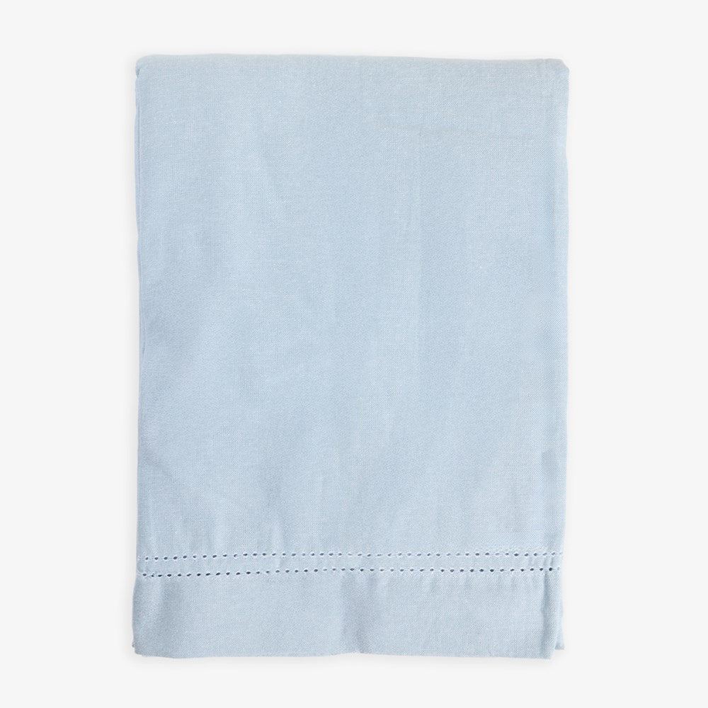 Double Hemstitch Tablecloths (Light Blue) Front View