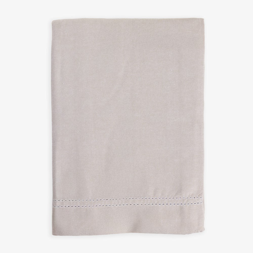 Double Hemstitch Tablecloths (Natural) Front View