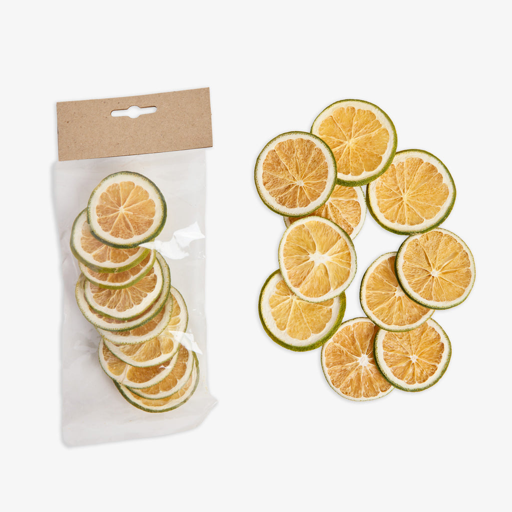 Dried Green Orange Decorations Front View