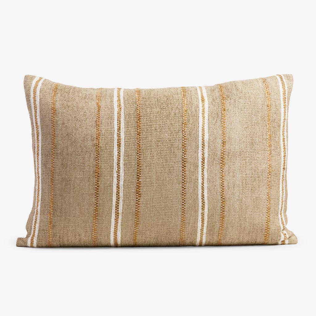 Dune Natural Stripe Cushion Cover (Rectangular) Front View