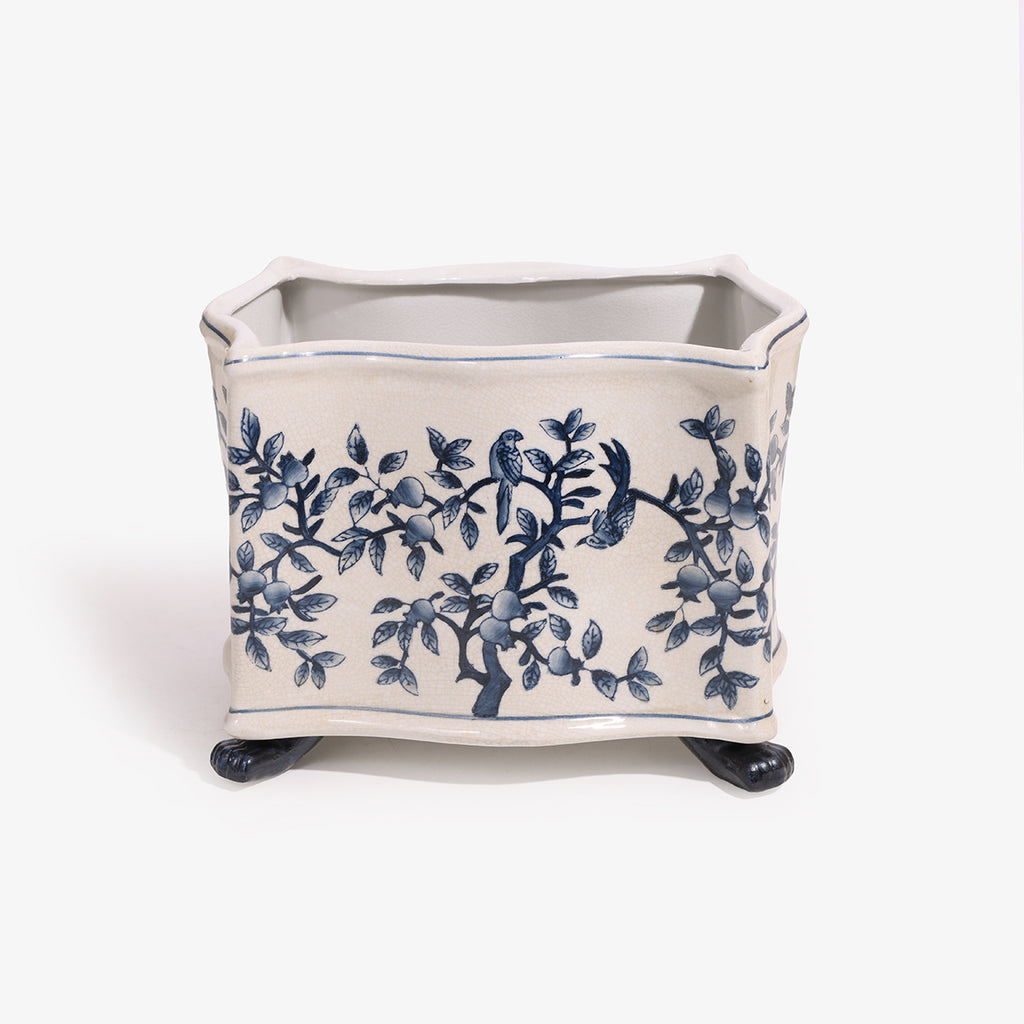 Dynasty Rectangular Planter Chinoiserie Style