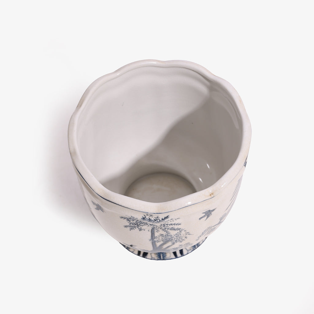 Dynasty Scalloped Chinoiserie Planter Small inner-view