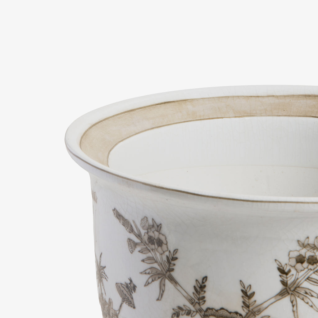 Elephant Planters With Saucer Close Up of Rim