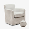 Slipcover: Eloise Swivel Armchair (Heather Grey) Front View