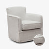 Slipcover: Eloise Swivel Armchair (Oyster Grey) Front View