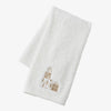 Embroidered White Hand Towels (Gifts) Front View