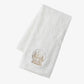 Embroidered White Hand Towels (Snow Globe) Front View