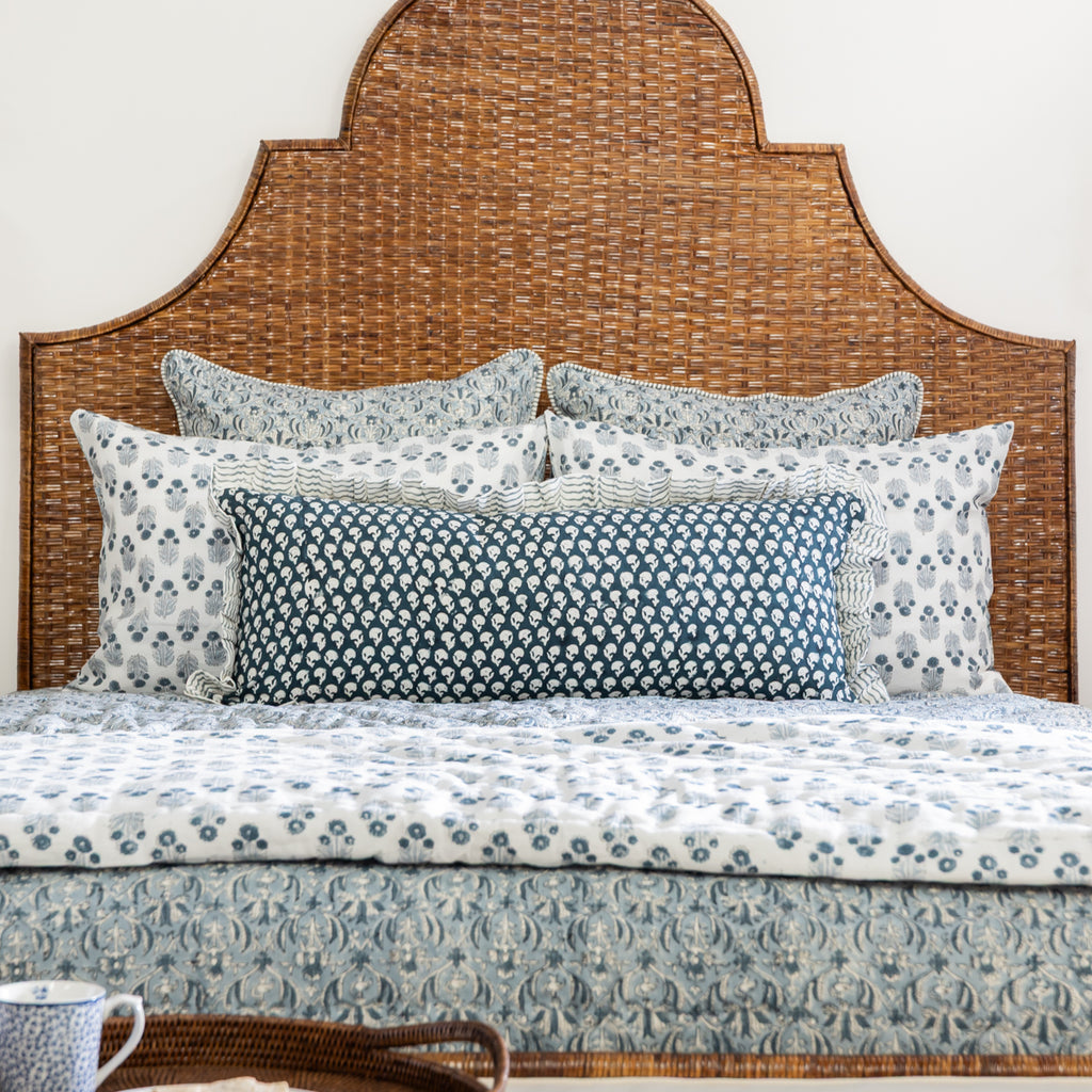 Estelle Lumbar With Ruffle Cushion Cover Styled on Bed