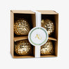 Facet Onion Baubles Set Of 4 (Gold) In Box