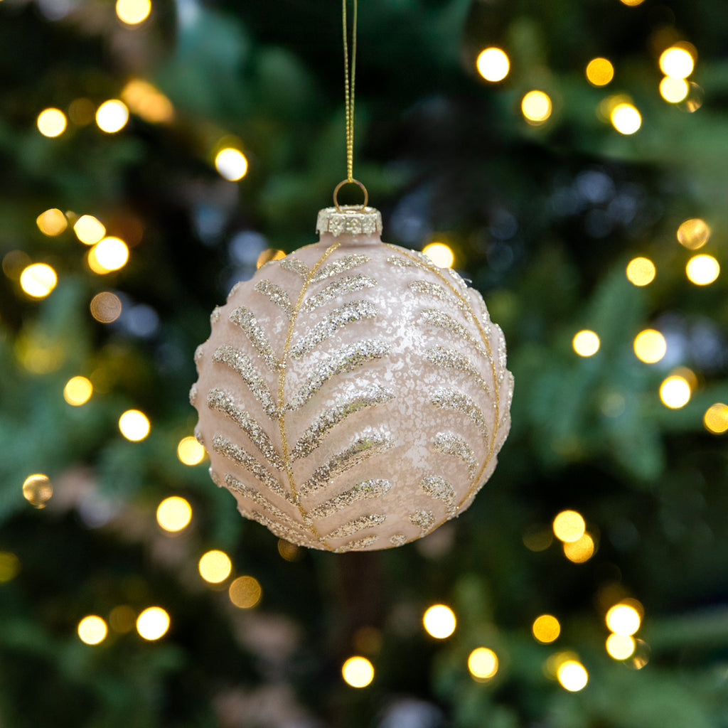 Fern Baubles Set Of 4 (Champagne Gold) Styled in Christmas Tree