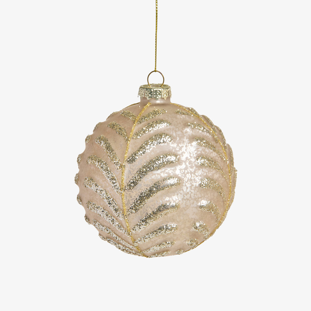 Fern Baubles Set Of 4 (Champagne Gold) Front View