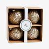 Fern Baubles Set Of 4 (Champagne Gold) In box