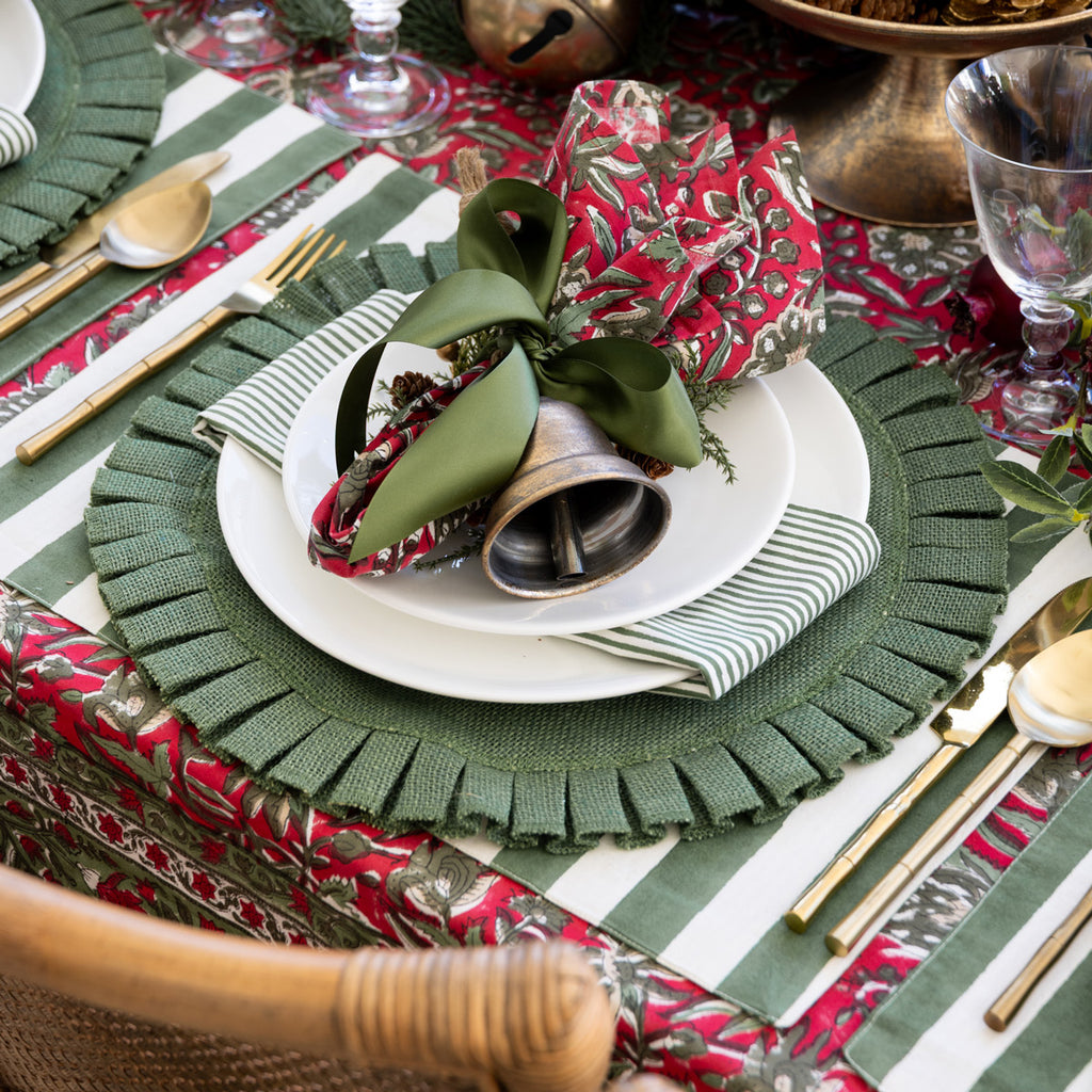 Festive Rose Christmas Napery Collection Styled Close Up