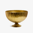 Fluted Round Bowl (Gold) Front View