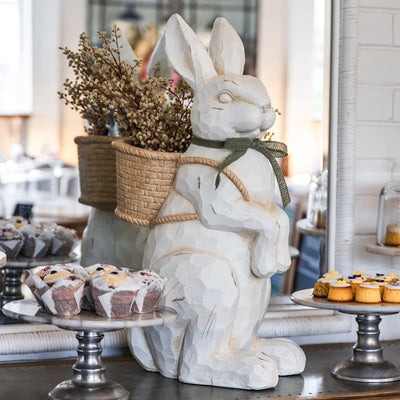 Frank White Bunny Ornament Styled With Cakes