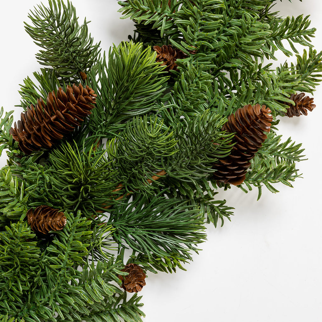 Fraser Fir & Pinecone Garland 180cm Close Up