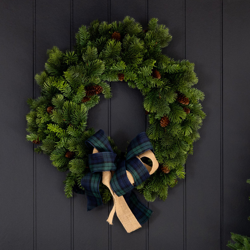 Fraser Fir & Pinecone Wreath 60cm On Wall