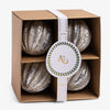Frost Glass Bauble Set Of 4 (White & Silver) Box
