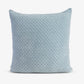 Geo Velvet Cushion Cover Blue Front View