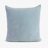Geo Velvet Cushion Cover Blue Front View