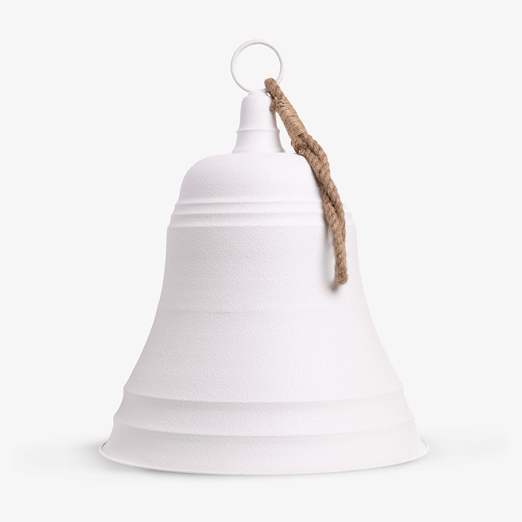 Giant White Metal Hanging Bell 64cm