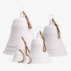 Giant Metal Hanging Bells (White)