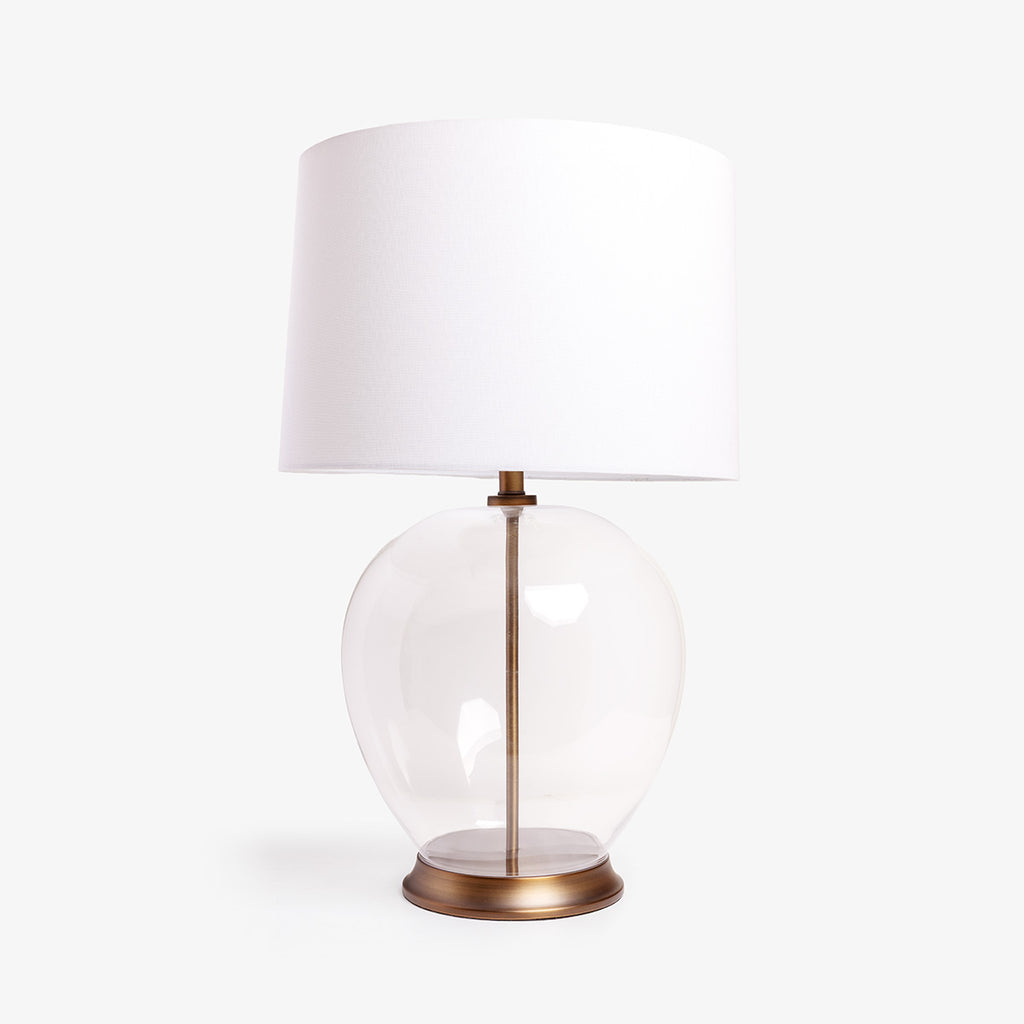 Glass Rounded Lamp with Shade