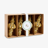 Glitter Finial Baubles Set Of 4 (Gold) in Box