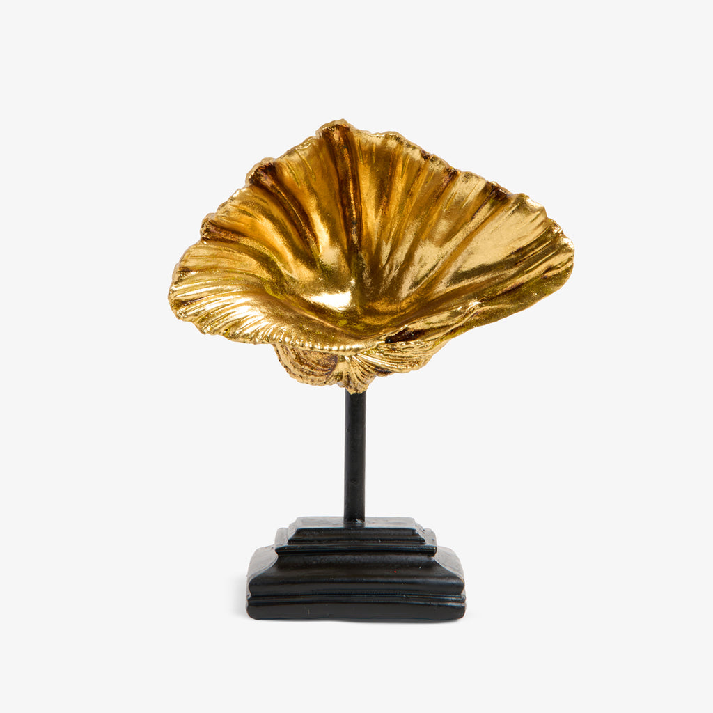 Clam On Stand (Gold) Front View