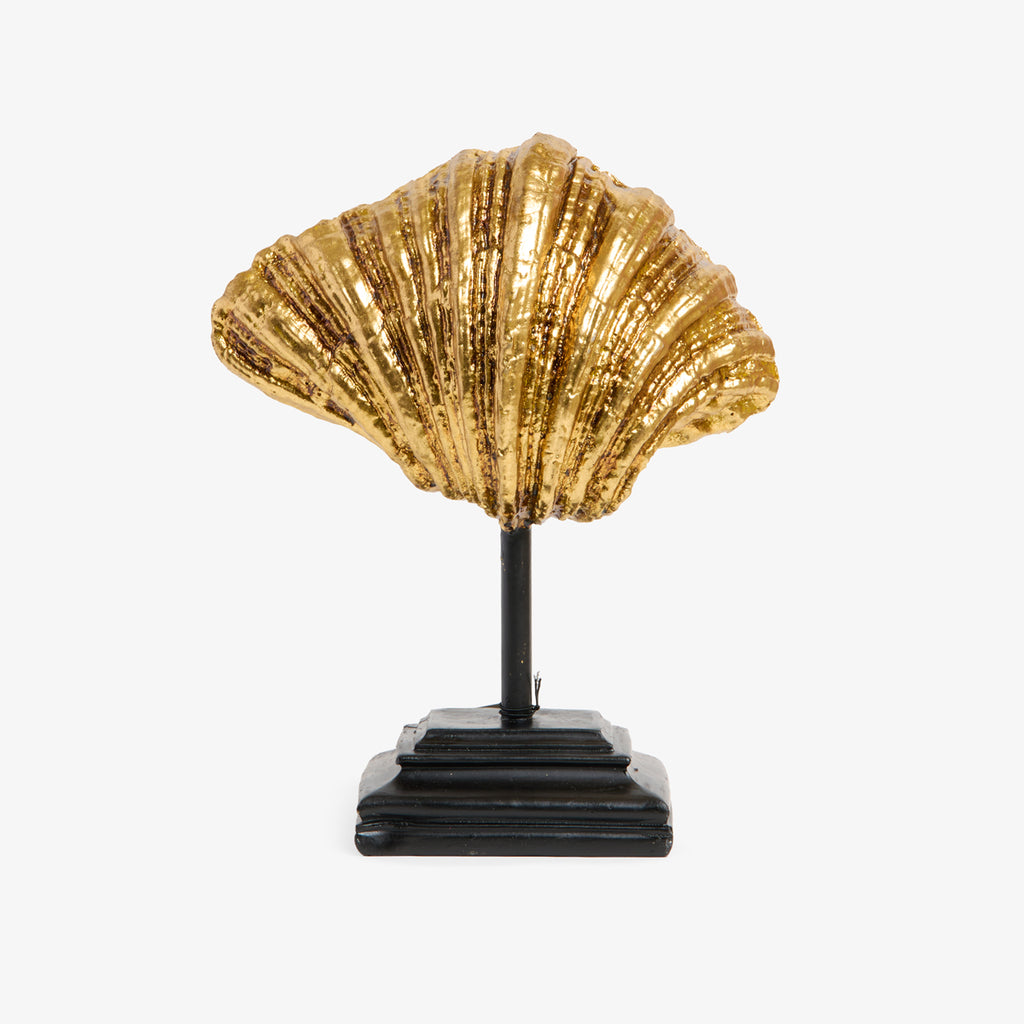 Clam On Stand (Gold) Back View
