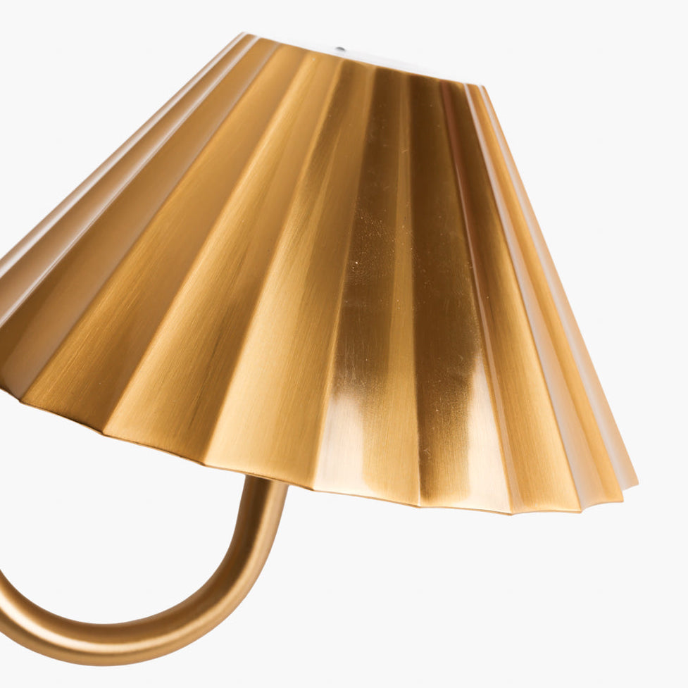 Gold Cordless Touch Wall Light Close Up