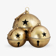Star Bell Ornaments (Set of Three, Gold) Group Shot