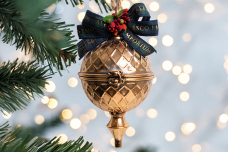 Gold Gift Bauble with Bow