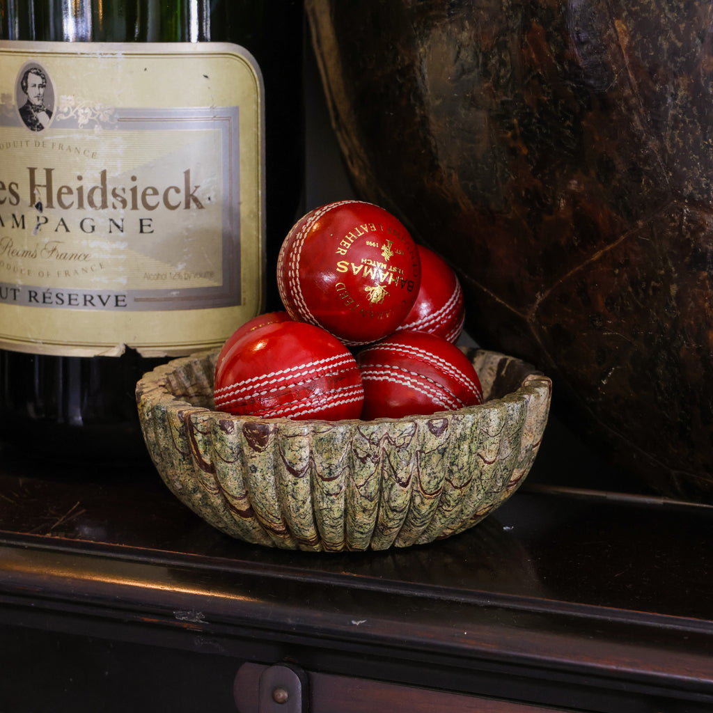 Green Marble Bowl 20cm Styled