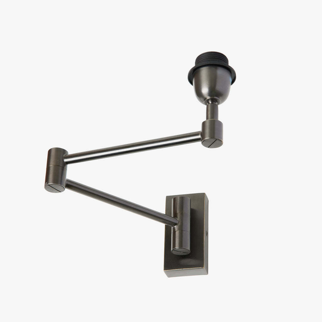 Ella Swing Arm Wall Light (Gunmetal Grey) Front View