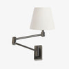 Ella Swing Arm Wall Light (Gunmetal Grey) With Shade