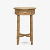 Hamilton Round Side Table (Oak) Front View