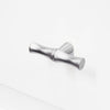 Hamilton Round Side Table (White) Close Up Silver Handle