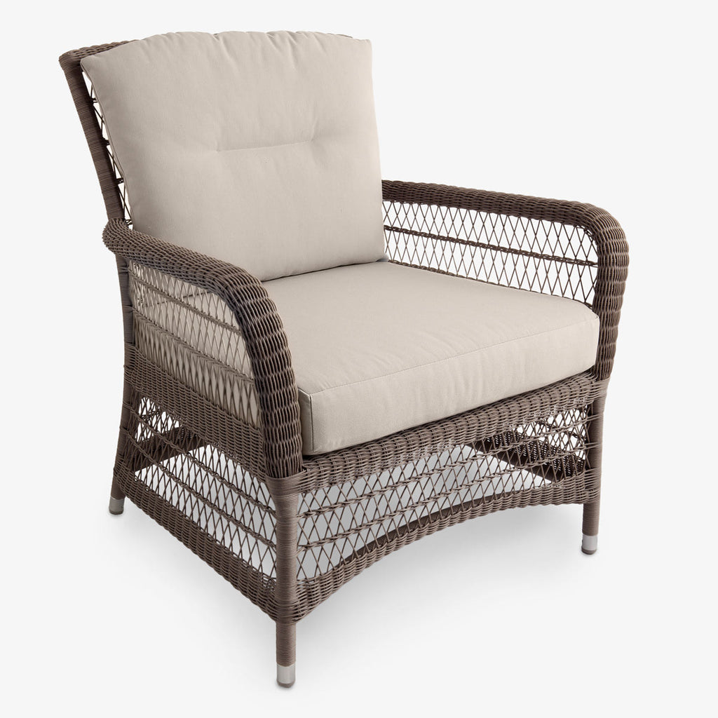 Hampton Outdoor Armchair Natural With Linen Front