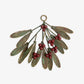 Metal Hanging Berry Spray (Red) Front View