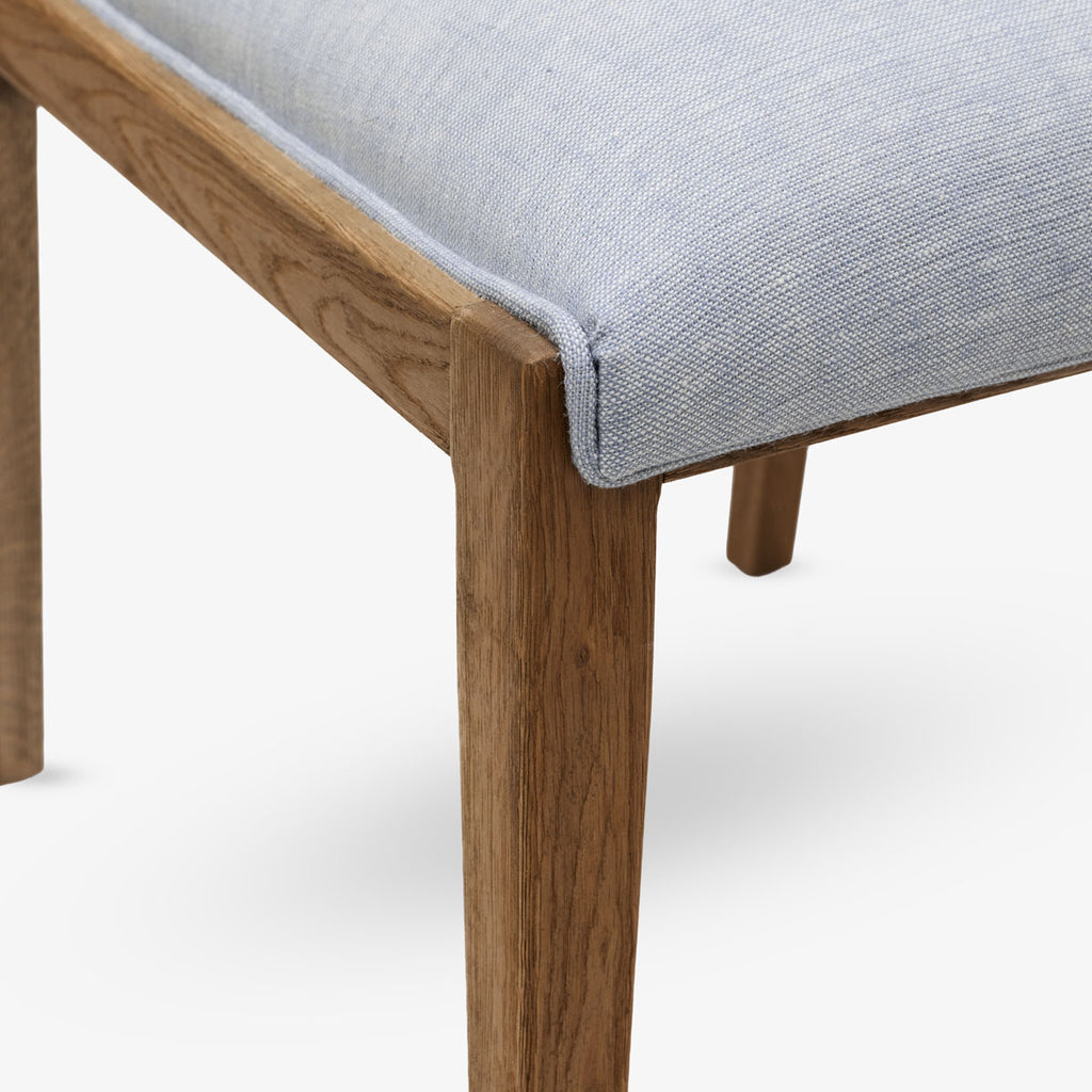 Harper Oak Dining Chair (Duck Egg Blue) Close Up