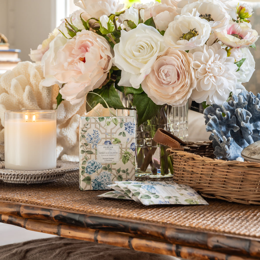 Heritage Bloom Scented Hanging Sachets (Tuberose & Sandalwood) Styled