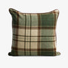 Highland Tartan Cushion Cover (Olive) Front View