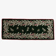 Holly & Candy Cane Velvet Table Runner