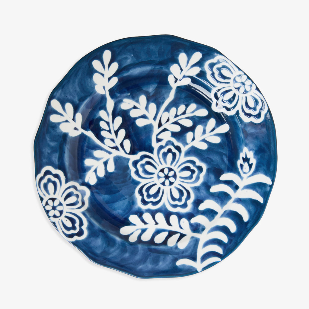 Indigo Bloom Blue & White Floral Dinnerware Dessert Plate