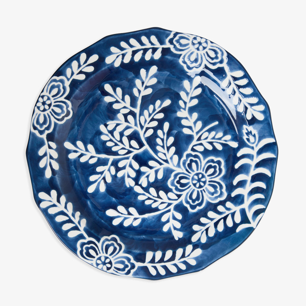 Indigo Bloom Blue & White Floral Dinnerware Dinner Plate