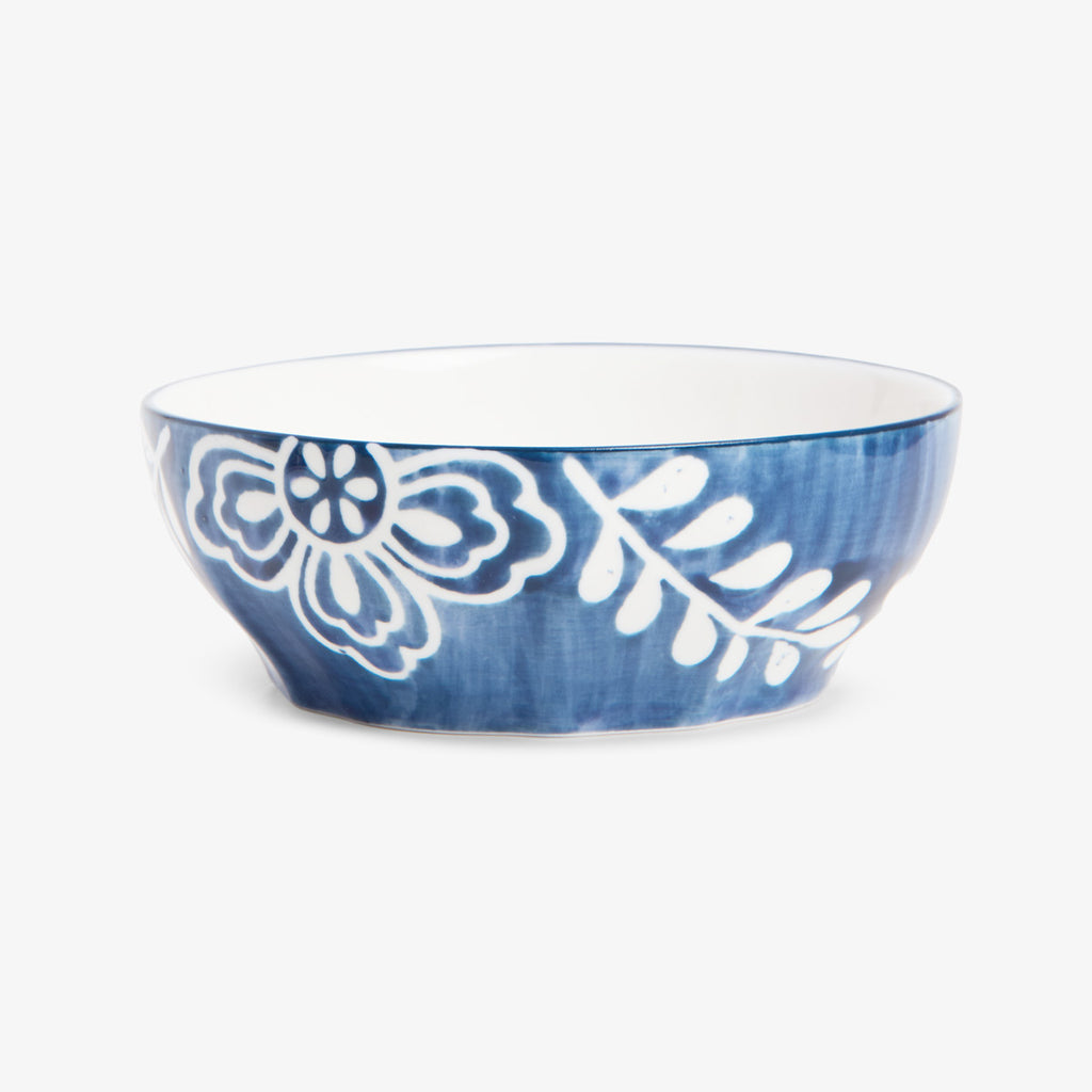 Indigo Bloom Blue & White Floral Dinnerware Bowl